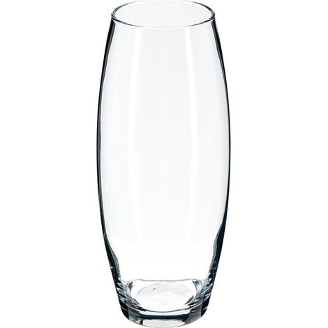 Vase Bombé en Verre Transparent "Flora" - Dimensions : D 11 cm x H 26 cm - Livraison Gratuite