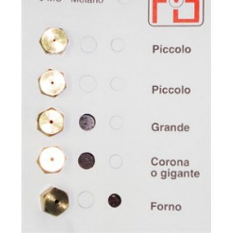 HM32 CONFEZIONE 5PZ UGELLI SPRUZZI CUCINA PASSO 8MC METANO UNIVERSALE
