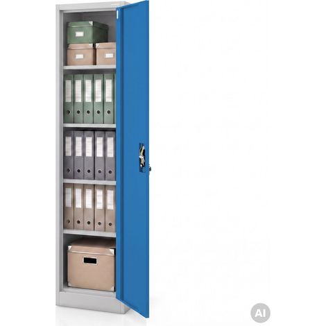 Armoire à fiches verrouillable pour dossiers gris-bleu, 450x1850x400 mm: ALEX