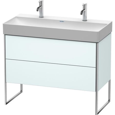Mobile Vanity Duravit XSquare in piedi 98,4x46,0 cm, 2 cassetti, per lavabo DuraSquare 235310, Colore (anteriore/corpo): Azzurro Opaco - XS444400909