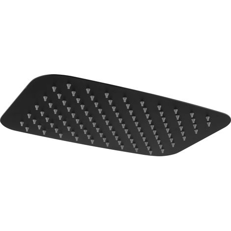 Soffione rettangolare 25x40 finitura nero opaco [ IMEX® ]