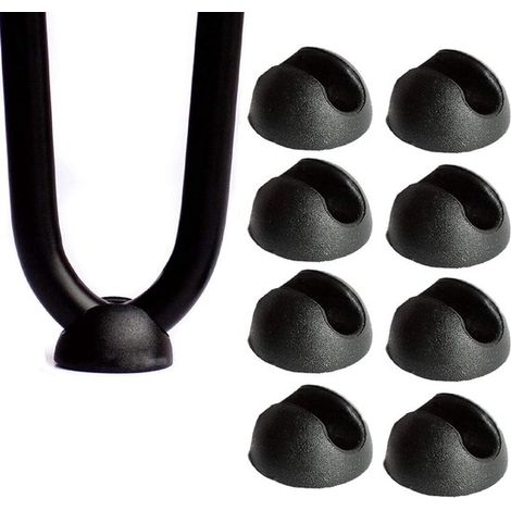 Tappi per gambe di sedie, telai tubolari rotondi, diametro 10 mm, feltrini, protezioni per pavimenti per gambe di sedie con telai tubolari, feltro per mobili, feltro adesivo, feltrini per pavimenti G (1/5)