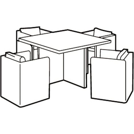 4 Seater Large Cube Set Cover - Premium - W1638