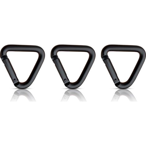 Set di 3 moschettoni triangolari – Moschettone piccolo – Moschettone portachiavi – Moschettone di design – Set di moschettoni per alpinismo/tenda/chiavi/campeggio/zaino