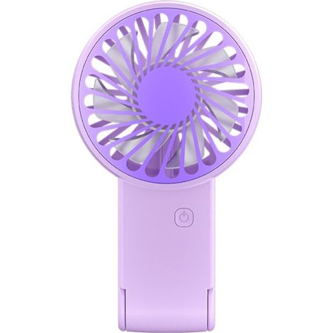 1 ventilateur de voyage, pliable et rechargeable, 3 vitesses, rose, pour festivals et vacances d'été (1/5)