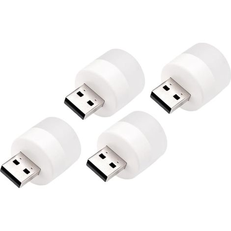 Veilleuse USB à Brancher Lampe de Chevet LED Ronde Lot de 4 Lumière Chaude pour Salon Chambre Décoration Intérieure Compacte et Pratique Utilisation Maison (1/5)