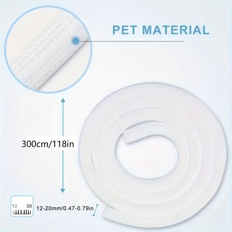 12mm - 3M autoportante câble manchon ordinateur, câble de voiture récepteur et tube de gestion - blanc (1/5)