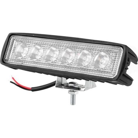 LIA 18W 800LM Lampe de travail 6 LED barre de phares antibrouillard pour camion voiture tout-terrain moto (1/4)