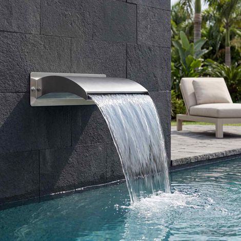 vidaXL Cascata da Piscina con Luce LED Acciaio Inox 304 (1/5)