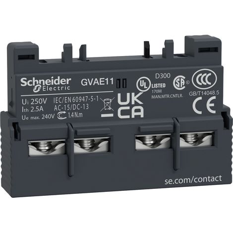 Schneider Electric GVAE11 GVAE11 Hilfsschalter 1 Schließer, 1 Öffner 1 St.