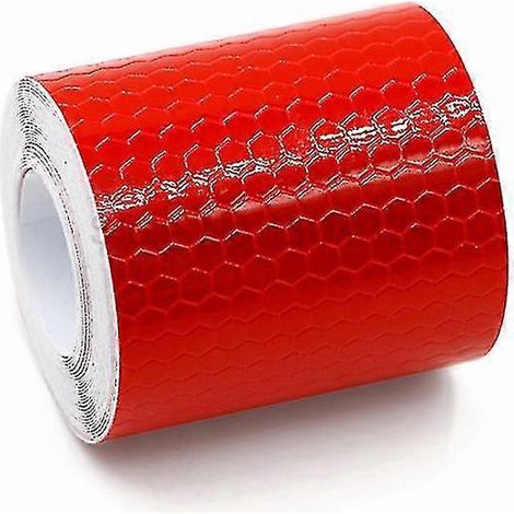 Bande réfléchissante 3 m x 50 mm, imperméable, autocollante de signalisation réfléchissante, ruban de sécurité auto-adhésif extra-résistant - rouge (1/5)