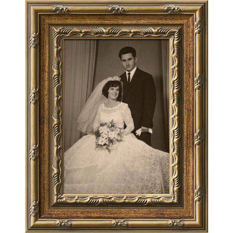 Cadre Photo Vintage 15x20 cm, Cadre Ornemental Doré de Style Victorien pour Photos, Affiches et Œuvres d’Art, Décoration Murale pour Maison et Bureau (1/5)