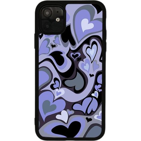 Coque De Téléphone - Coque Arrière Souple En TPU - Motif Cœur Violet - Protection Caméra Et Écran Surélevée - Compatible Avec iPhone 15 14 13 12 Et Samsung Galaxy S24 S23 S22 (1/5)