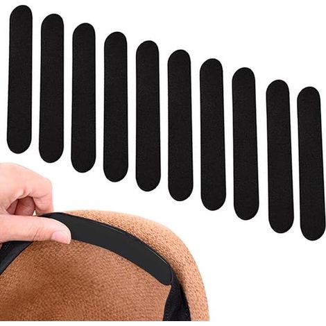 20 selbstklebende Hutgrößenverstellstreifen – Schwarz – 11 x 2 cm (1/5)