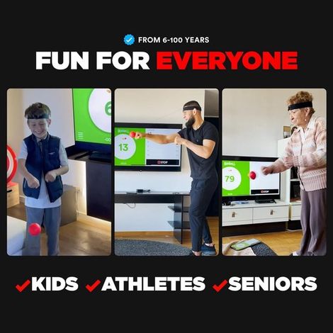 Ballon de boxe    - Ballon de réflexe de boxe avec sangle ajustable - Intégration avec l'application interactive (1/2)