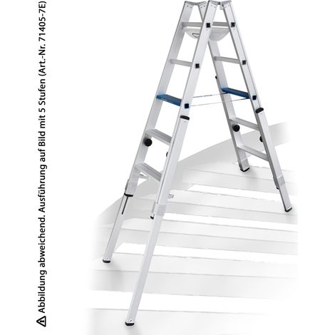 Iller Treppenhausleiter Multilift Ergo Plus eloxiert 2x6 Stufen