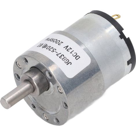 Moteur à engrenages 12V DC réducteur avec encodeur à effet Hall pour robot 200 tr/min en aluminium et laiton (1/5)