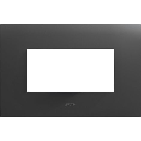 Placca rettangolare in metallo Grigio scuro Smart44 4 moduli AVE 44PSM4GTK