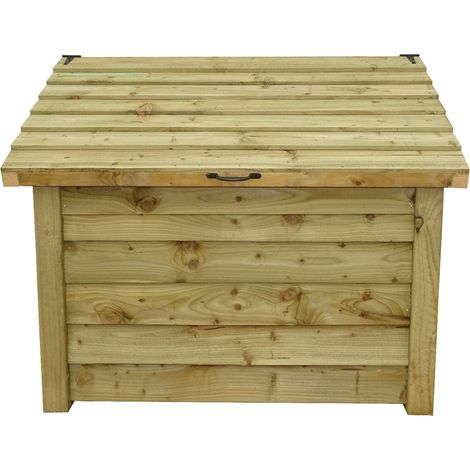 Wooden Log Chest Storage (W-127cm, H-104cm, D-87cm), Light green-natural finish