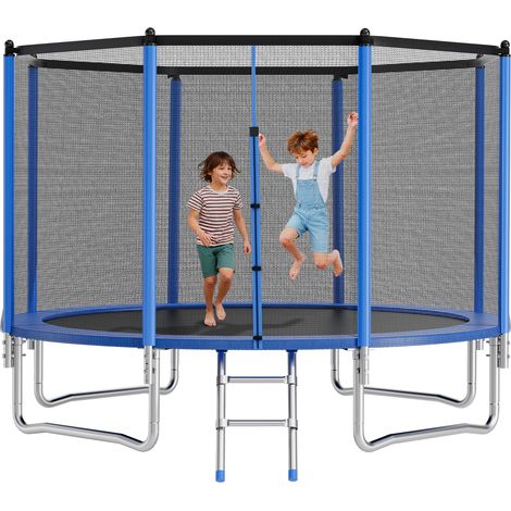VEVOR Trampolín de Exterior 427 x 260 cm, Cama Elástica Infantil con Red de Protección, Capacidad Máxima de 204 kg, Trampolín al Aire Libre con Postes Rectos, Regalo de Cumpleaños para Niños (1/5)
