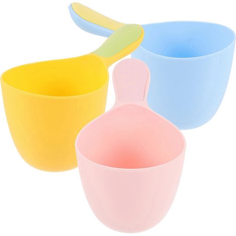 Lot de 3 louches à eau pour bébé, louches de bain, gobelets doseurs pour l'eau de salle de bain, louches multi-usages pour la maison-19x10.5CM (1/2)