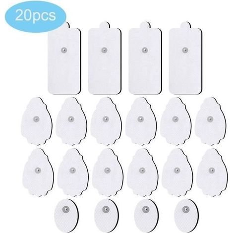 20 électrodes compatibles avec les électrostimulation EMS/TENS - Accessoires pour électrostimulateur (1/4)