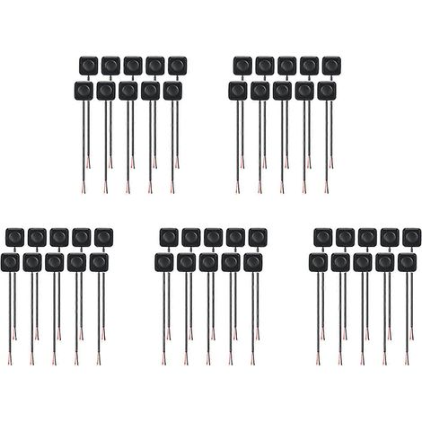 Lot de 50 mini-interrupteurs momentanés marche/arrêt 12 V/24 V, montage en surface, installation facile pour expériences électroniques (1/5)