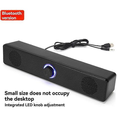 Câble audio PC - haut-parleur filaire et Bluetooth - Alimentation USB - Câble audio compatible avec téléviseurs, ordinateurs, ordinateurs portables, consoles de jeux et home cinéma - 25-26 AU (1/5)