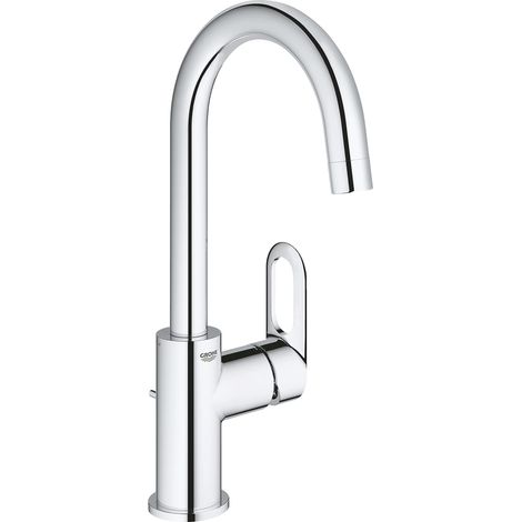 Mitigeur monocommande lavabo 23763000 – Chrome éclatant – Bec tube pivotant – GROHE EcoJoy 5 l/min – Système de montage rapide (1/10)