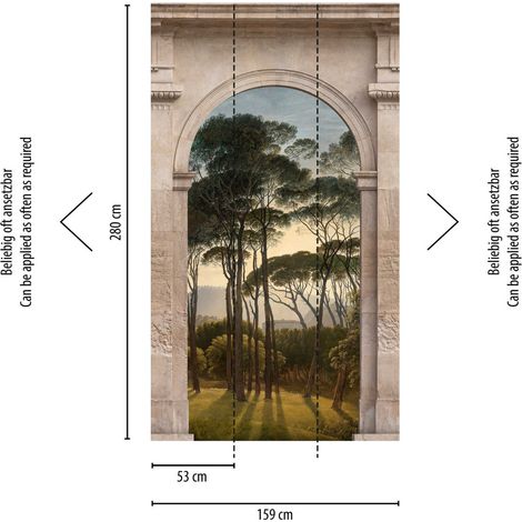 A.S. Creation Fototapete Livingwalls The Wall 382491 Ein Motiv pro Rolle 1.59 x 2.80 m Landschaft Grau (1/3)