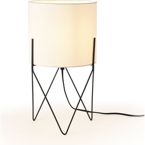 Lámpara de mesa 38 x 21 x 21 cm blanco negro 030009548