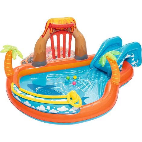 Parco giochi gonfiabile lava lagoon 265 x 265 x 104 cm bestway 53069