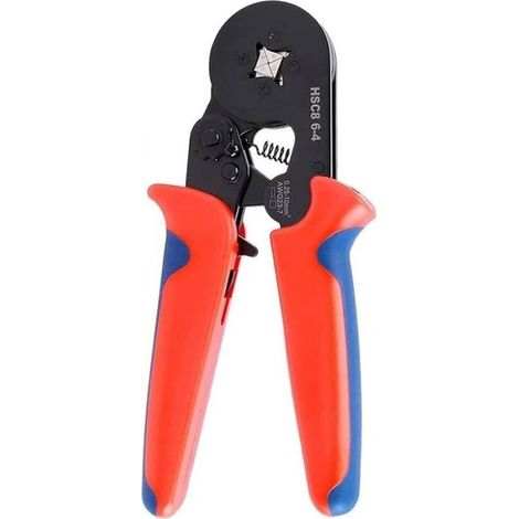 Pince à sertir, Pinces à Sertir à Cliquet a 0,25-10 mm²/AWG 23-7, Outils de Sertissage Cosses Electriques à cliquet auto-réglable pour réparation électrique et sertissage de câble