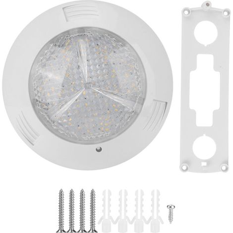 LED pool lights, white underwater pool light, 160 LEDs AC12V 18W IP68 Waterproof, 1.8m/6ft wall-mounted surface-mount cord (1/5)