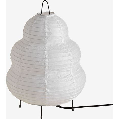 Sklum – Lampe à poser en papier de riz et fer – Hauteur 34 cm – Culot E-14 – Ambiance chaleureuse – Design japonais (1/5)