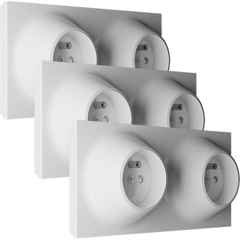 Lot de 3 doubles prises 2P+T (1/5)