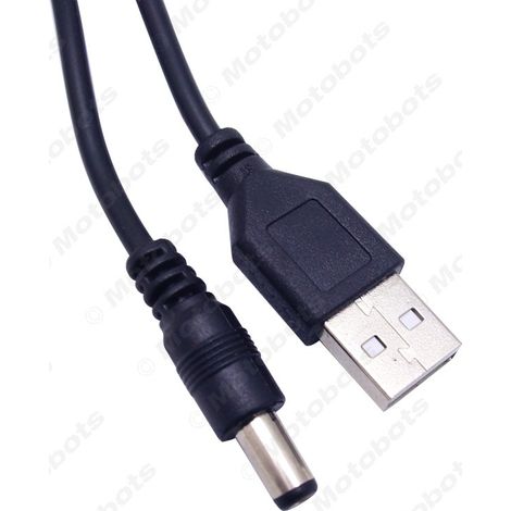 Câble adaptateur secteur USB pour voiture vers câble d'extension CC, câble de chargeur, connecteur USB vers CC 5,52,1 mâle, longueur 0,8 mètre.