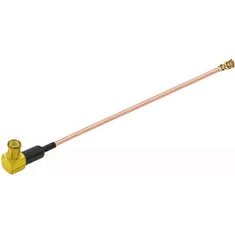 Câble adaptateur coudé femelle IPX vers MCX - RG178, longueur 15 cm, (1/4)