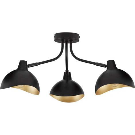 [GEBRAUCHT] B-Ware Nova Luce Deckenleuchte Deckenlampe Geti E14 Led 3flammig Schwarz Dimmbar Metall (1/2)
