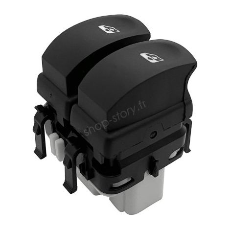 Interrupteur lève vitre électrique avant gauche Renault Clio 3, Modus, Twingo 2 – Installation Plug & Play – Matériaux ABS résistants – Shop-Story