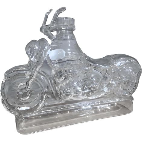 Carafe à whisky JeiibrZui en verre transparent, inspirée des motos - Design unique - 1 pièce - Distributeur de boissons original pour whisky, vin et champagne - Cadeau idéal pour les hommes et les pas (1/5)