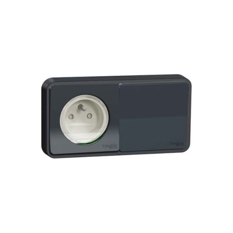 Schneider - Mureva Styl - Prise 2P+T + Va-et-vient - Horizontale - Encastru00e9 - Ref. : MUR37021+MUR36133+MU34101 (1/5)