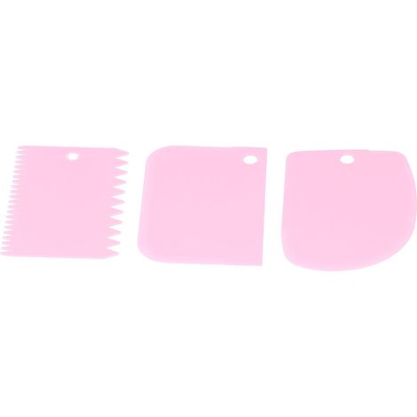 3PCS Racleurs à Pâte et à Crème Rose pour Pâtisserie DIY - Ustensiles de Cuisine
