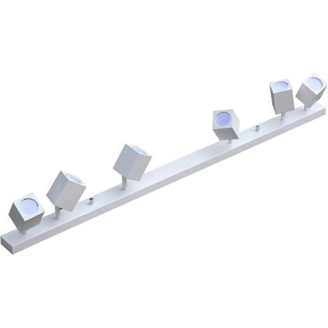 Applique plafonnier métal blanc 6xGU10 Quantus IdeaLED (1/3)