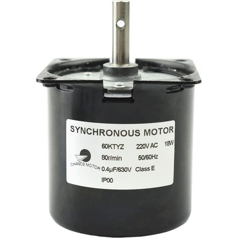 60KTYZ AC 220-240V 80r/min Synchronous Gear Motor Control CW/CCW 18W with Gear Motor Mounting Bracket Fixed Seat Bracket (1/5)
