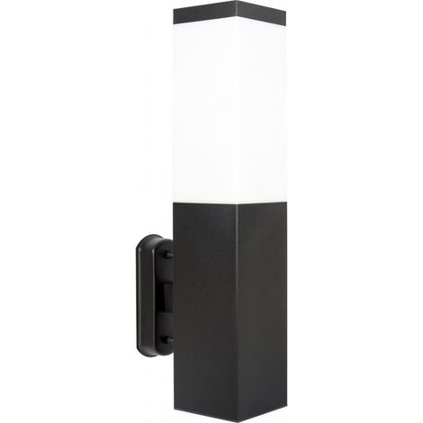 Applique esterna da giardino SU-MA Inox nera E27 IP44 (1/3)