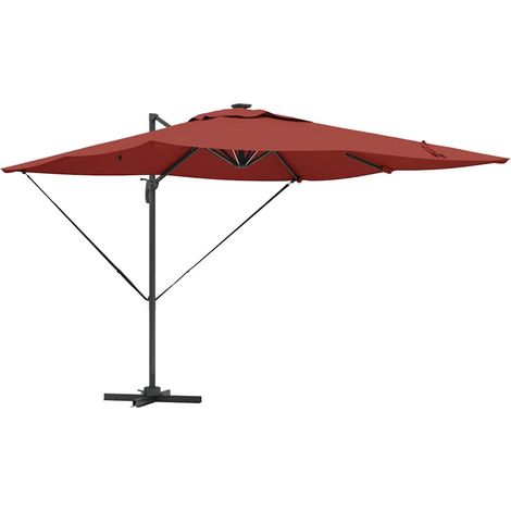 Parasol Terre cuite 286 x 284 x 270 cm Aluminium et polyester