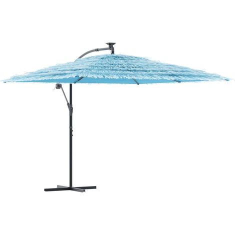 Ombrellone da giardino in poliestere blu 290 x 290 x 238 cm protezione dal sole e dalla pioggia stile outdoor 020056382