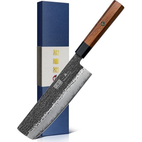 Couteau Nakiri 18cm, Couteau à Légumes Japonais Couteau de Cuisine (1/5)