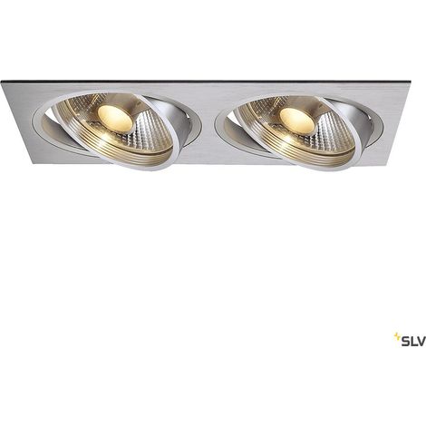Spot encastré NEW TRIA 300 intérieur double rectangle alu GU10 75W IP 20 - SLV - 111382
